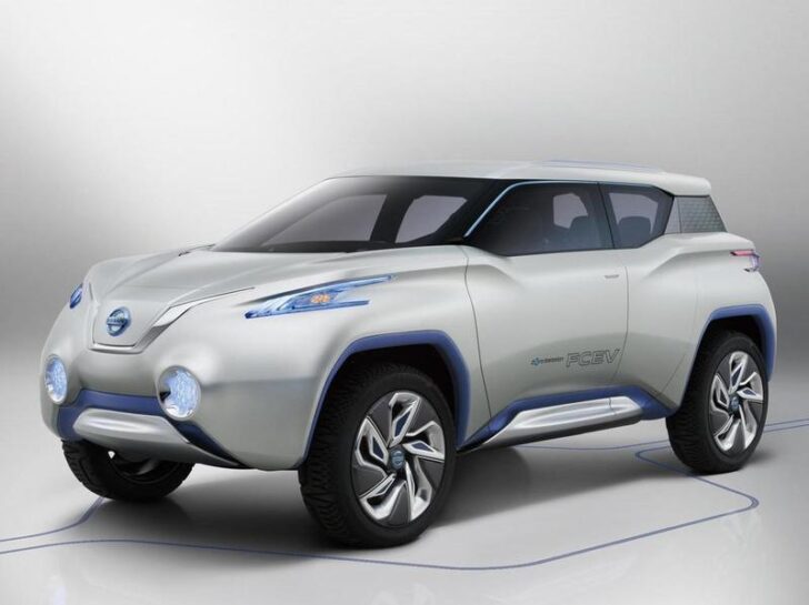 Компания Nissan готовит к Парижской автовыставке необычный прототип электрического кроссовера