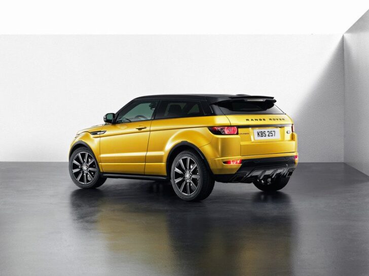 Land Rover Range Rover Evoque Sicilian Yellow — вид сзади