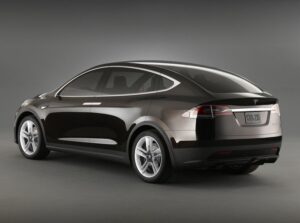 Tesla Model X Prototype — вид сзади