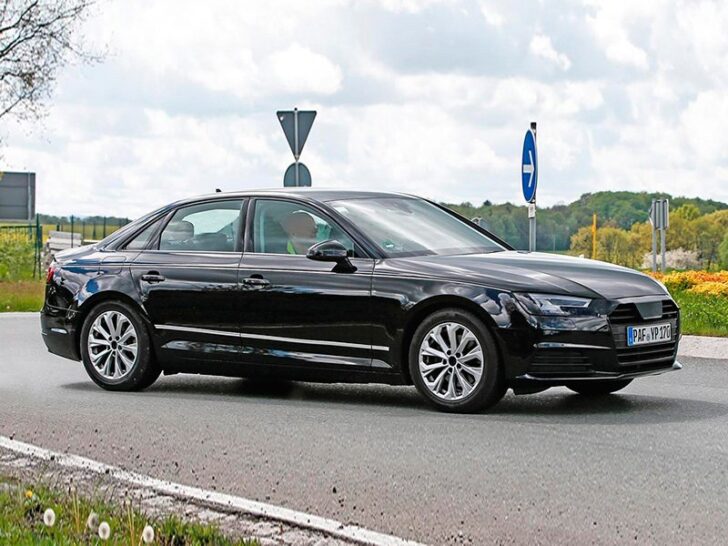Новую Audi A4 впервые заметили без камуфляжа