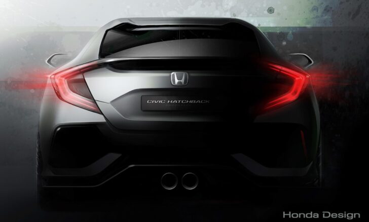 Honda опубликовала первое изображение нового Civic в кузове хэтчбек
