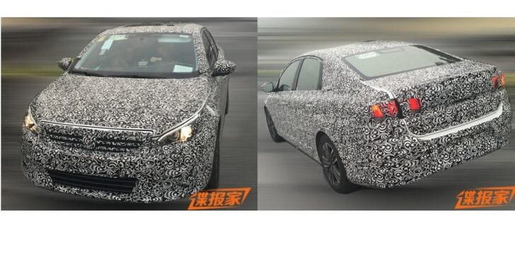 Новый седан Peugeot 308 замечен на дорожных тестах в КНР