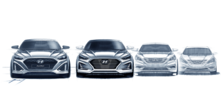 Дизайнерский скетч 2018 Hyundai Sonata