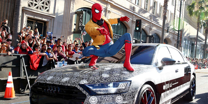 Новый седан Audi A8 показали публике на премьере «Человека-паука»‍