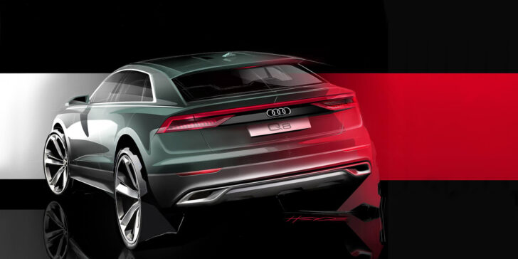 Audi показала тизер нового флагманского кроссовера Audi Q8