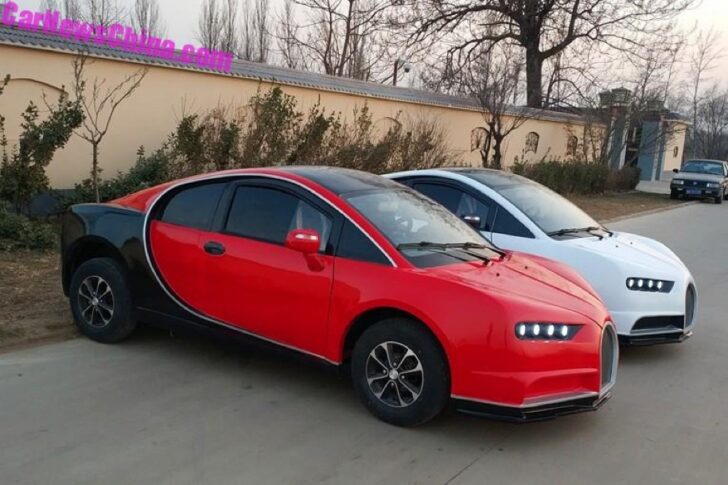 Китайцы создали копию Bugatti Chiron стоимостью в 300 тысяч рублей