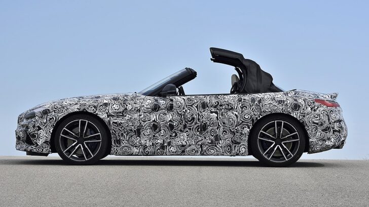BMW опубликовала фотографии родстера BMW Z4 M40i в камуфляже