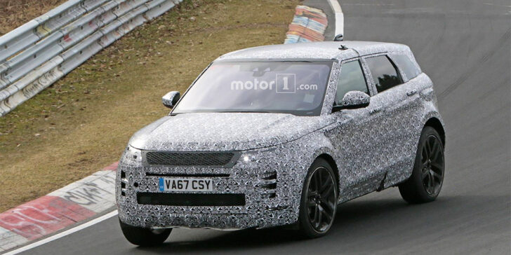 Новый Range Rover Evoque замечен на тестах в Нюрбургринге