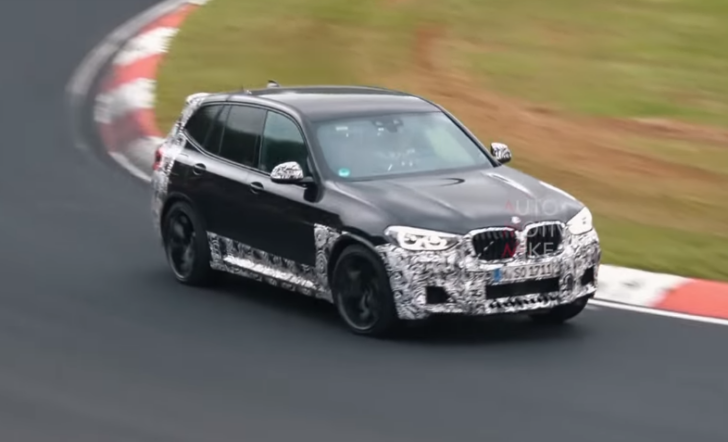 Новый кроссовер BMW X3 M заметили на тестах на Нюрбургринге
