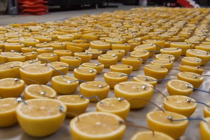 Умельцы проверили, заведется ли автомобиль от тысячи лимонов