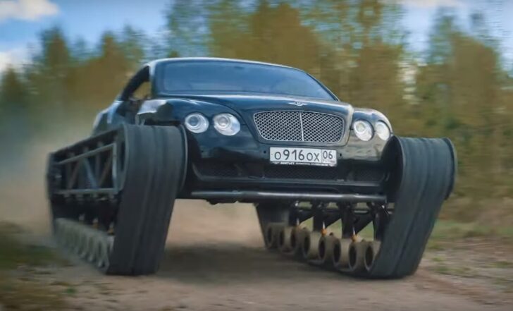 В России автомобиль Bentley превратили в танк