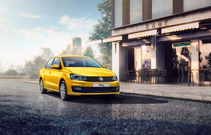 Объявлены скидки на седан Volkswagen Polo в желтом цвете