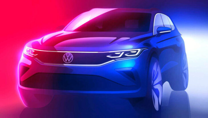 Volkswagen показал тизер обновленного Tiguan