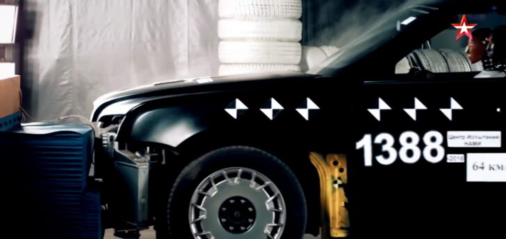 Появилось видео краш-теста автомобиля Aurus