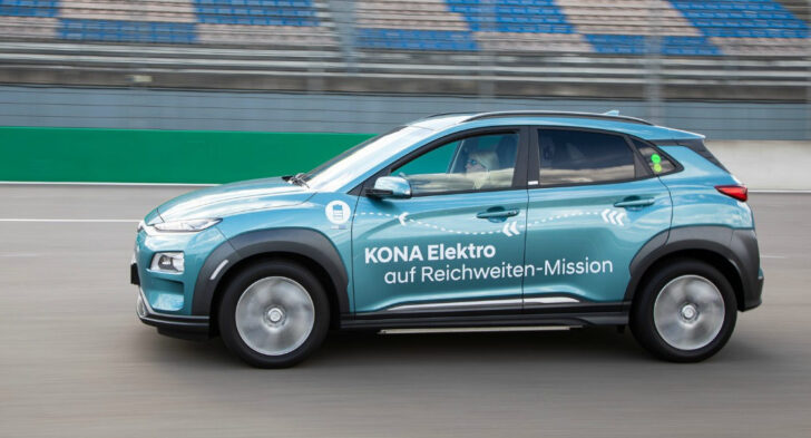 Кроссовер Hyundai Kona Electric проехал без подзарядки 1026 км