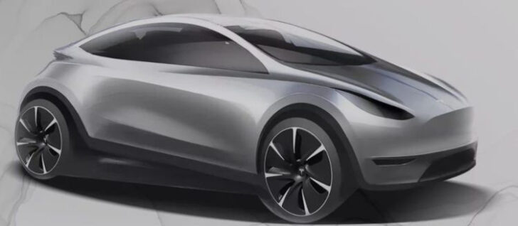 Появилось изображение нового бюджетного электромобиля Tesla Model Q за 25 тыс. долларов