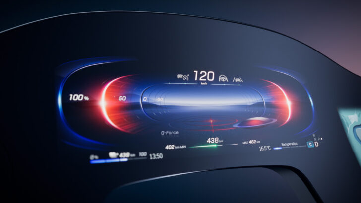 Компания Mercedes-Benz представила новый 56-дюймовый «гиперэкран» для электромобилей