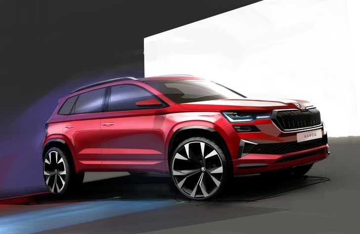 Компания Skoda показала первые изображения обновленного кроссовера Skoda Karoq 2022 года Компания Skoda показала первые изображения обновленного кроссовера Skoda Karoq 2022 года