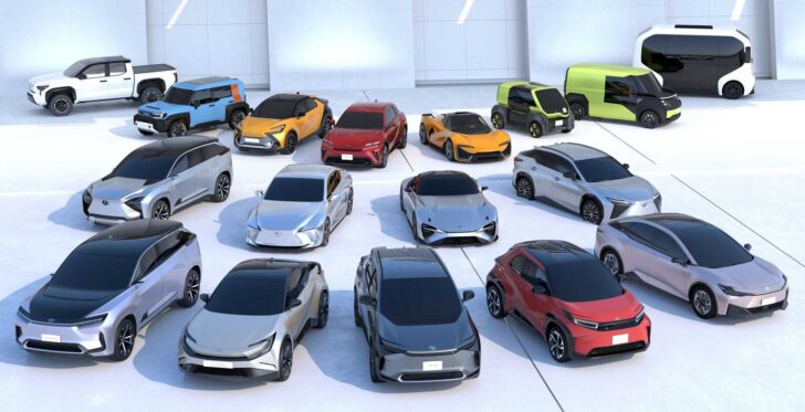 Компания Toyota показала 16 электромобилей, включая внедорожник и суперкар