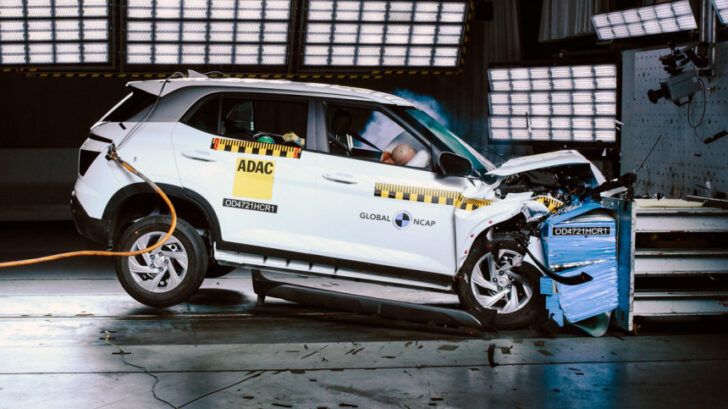 Кроссовер Hyundai Creta показал неудовлетворительный результат в краш-тестах Global NCAP