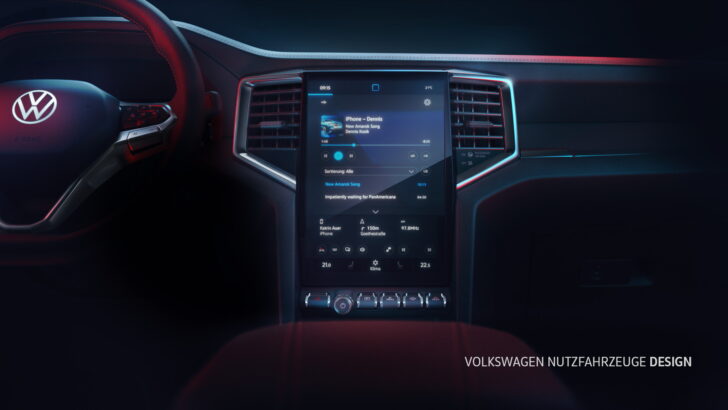 Новый Volkswagen Amarok получит вертикальный дисплей, как у Tesla