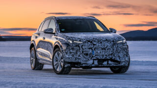 Предсерийный прототип Audi Q6 e-tron на зимних тестах