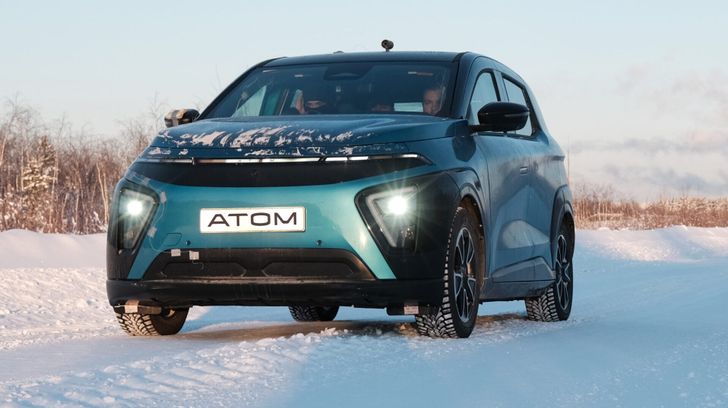 Зимние тесты электромобиля «Атом»